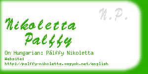 nikoletta palffy business card